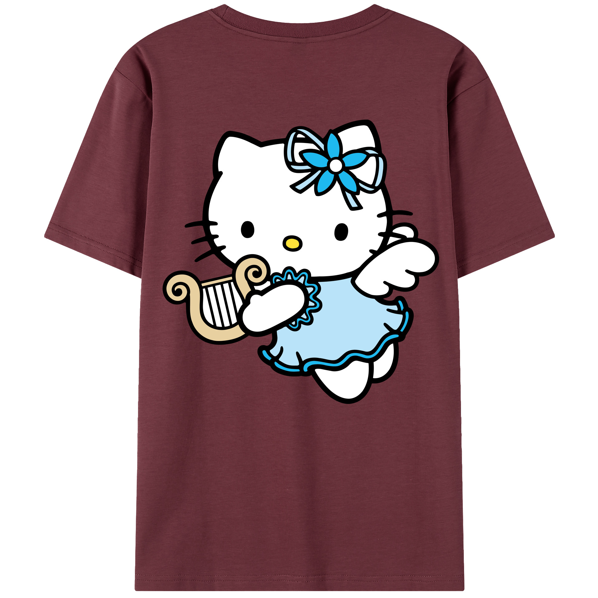 （画像用） Hello Kitty ハローキティ 綿100％半袖Tシャツ（背面プリント）